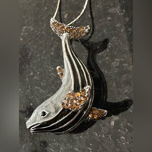 New Kenneth Lane whale brooch/pendant 2 in 1